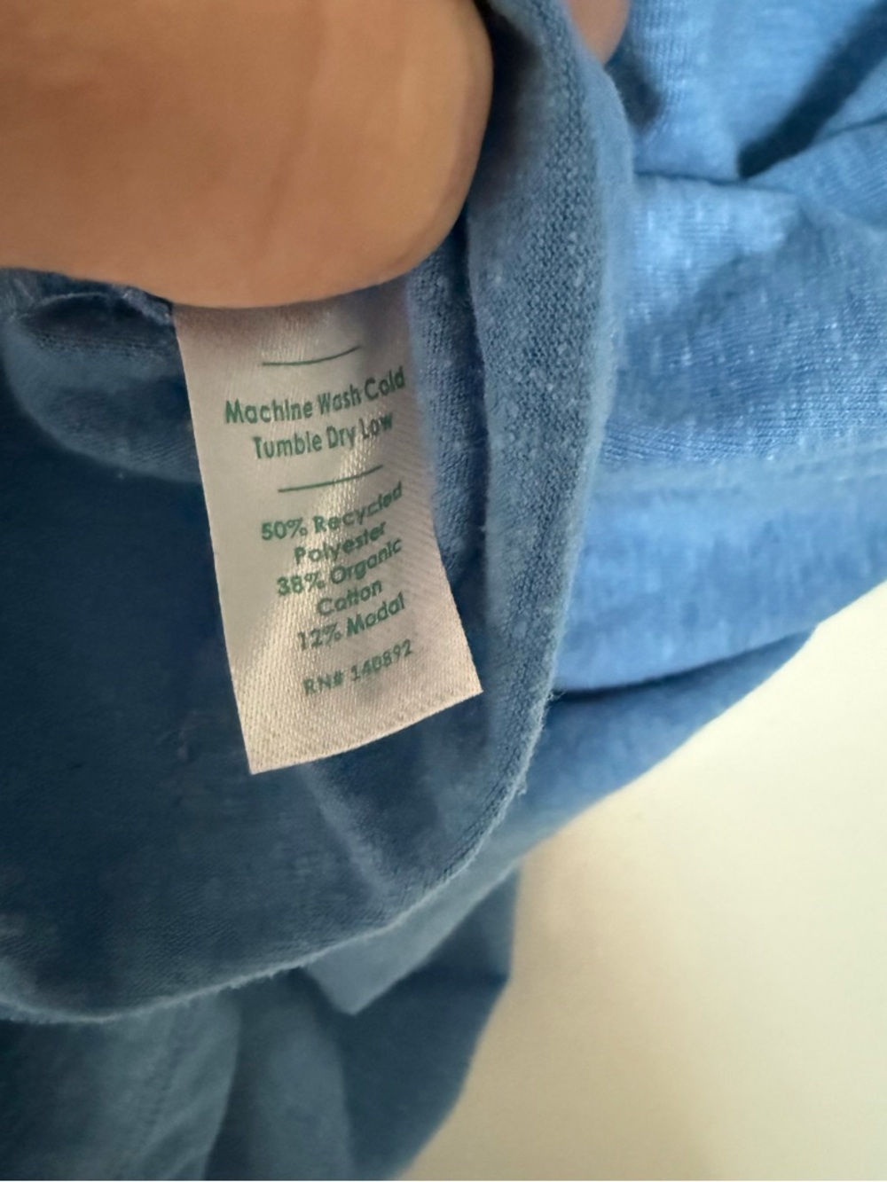 Marine Layer Re-Spun Varsity V-Neck Tee in Marina Blue - NWT - Picture 7 of 8